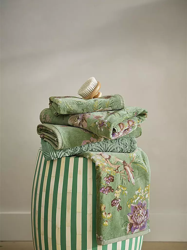 PIP STUDIO | Duschtuch 70x140cm SECRET GARDEN Green | hellbraun