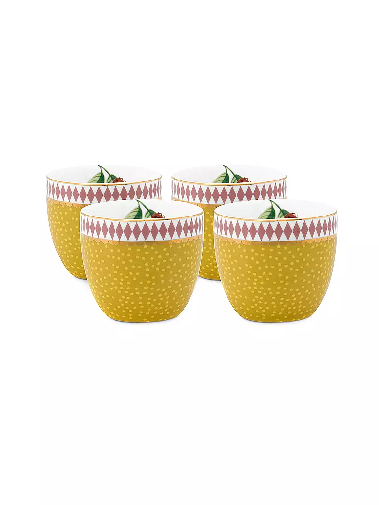 PIP STUDIO | Eierbecher Set 4er LA MAJORELLE 5cm Gelb | gelb