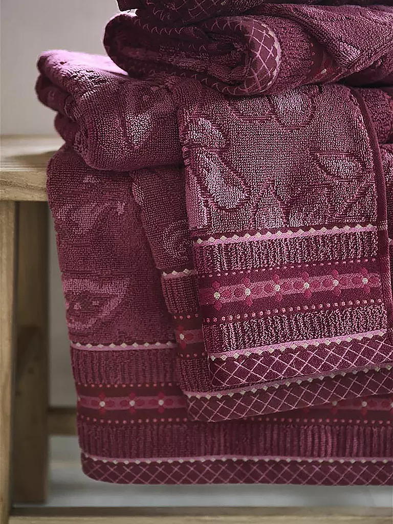 PIP STUDIO | Gästetuch  JASMIN JACQUARD 30x50cm Dark Pink | grün