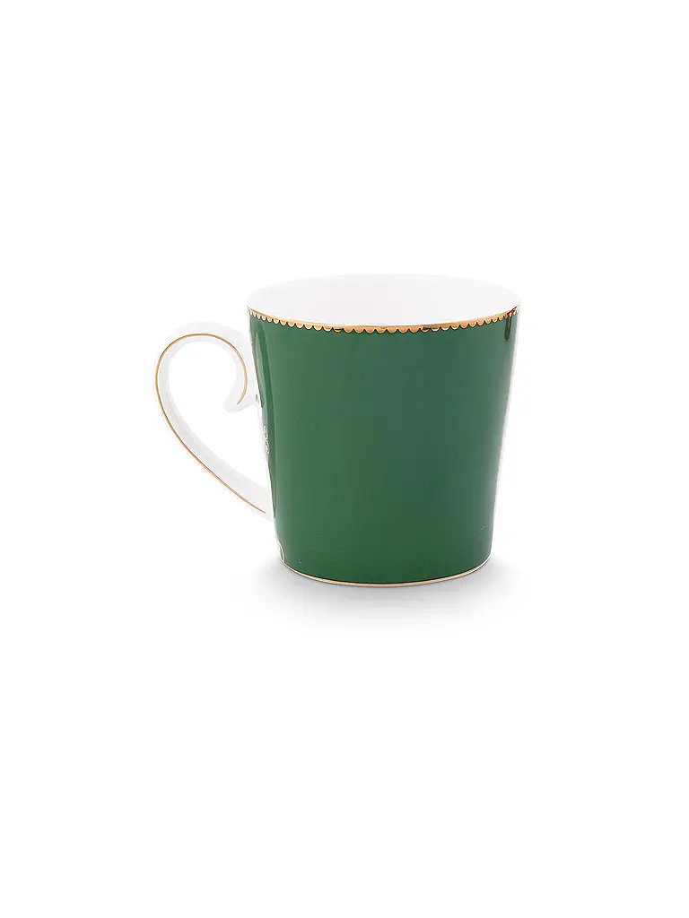 PIP STUDIO | Henkelbecher gross LOVE BIRDS MEDALLION Dark Green | dunkelgrün