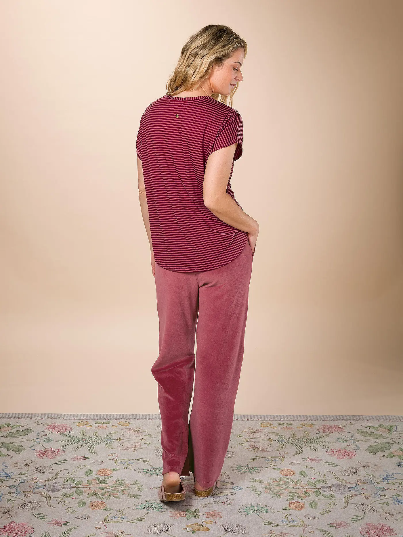 PIP STUDIO | Loungehose VELVET BRITTA | beere