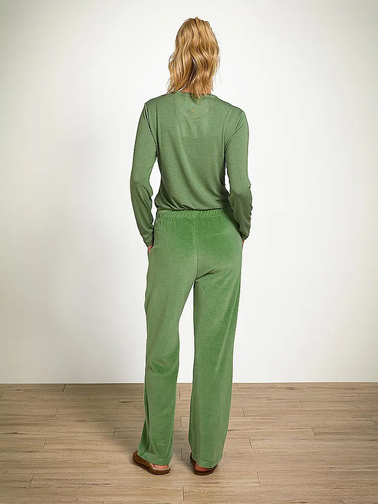 PIP STUDIO | Loungewear Hose BRITTA VELVET | grün