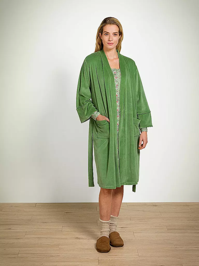 PIP STUDIO | Morgenmantel NAOMI VELVET | grün