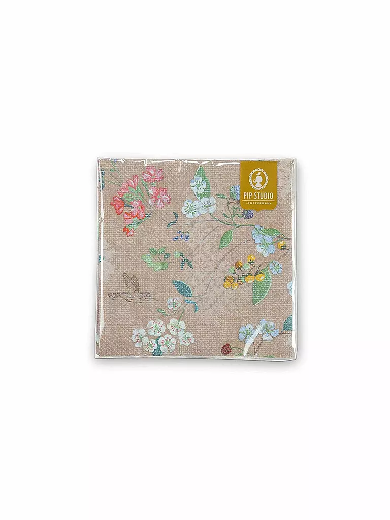 PIP STUDIO | Papierservietten "Floral Hummingbirds" 33x33cm | beige