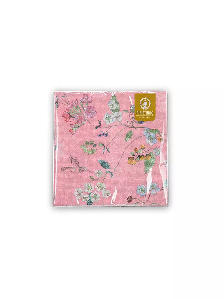 PIP STUDIO | Papierservietten "Floral Hummingbirds" 33x33cm | rosa