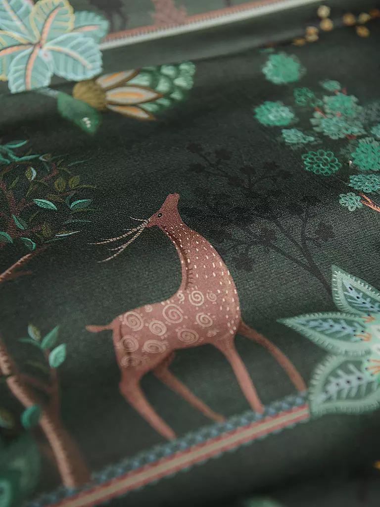 PIP STUDIO | Perkal Bettwäsche ALBERI 2x 70x90cm/200x200cm Dark Green | dunkelgrün