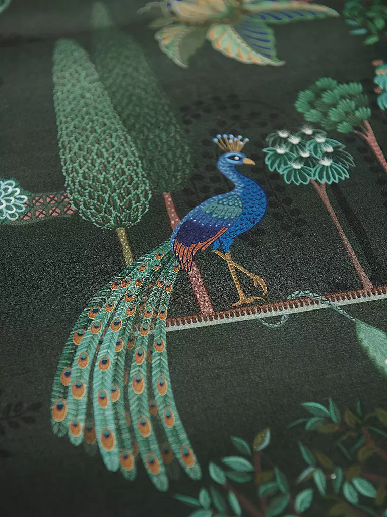PIP STUDIO | Perkal Bettwäsche ALBERI 2x 70x90cm/200x200cm Dark Green | dunkelgrün