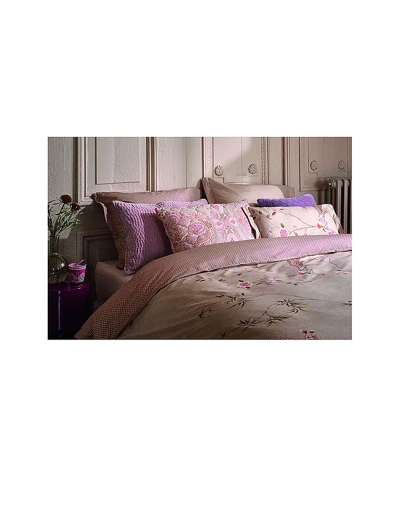 PIP STUDIO | Perkal Bettwäsche BAMBOO BLOSSOM 70x90cm/140x200cm Khaki | camel
