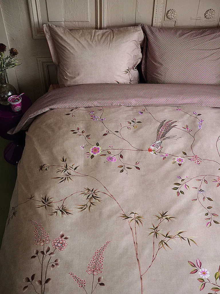 PIP STUDIO | Perkal Bettwäsche BAMBOO BLOSSOM 70x90cm/140x200cm Khaki | camel