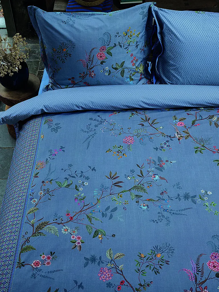 PIP STUDIO | Perkal Bettwäsche BUSTANI 70x90cm/140x200cm Blue | hellblau