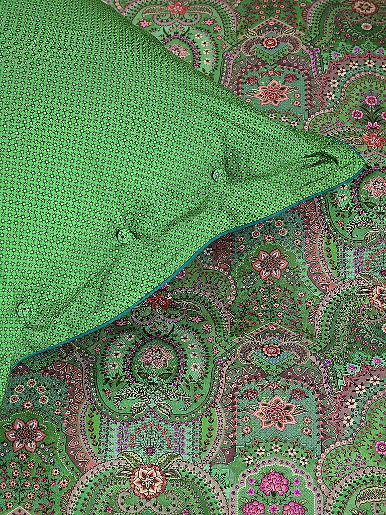 PIP STUDIO | Perkal Bettwäsche LITTLE JABALI 70x90cm/140x200cm | dunkelgrün