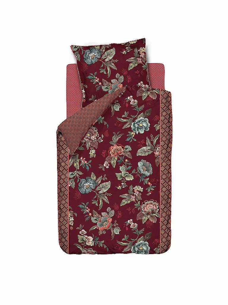 PIP STUDIO | Perkal Bettwäsche Poppy Stitch 70x90cm/140x200cm  | rot