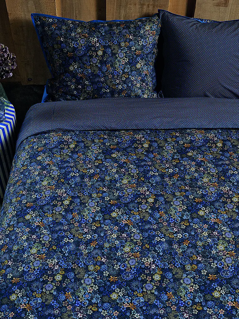 PIP STUDIO | Perkal Bettwäsche TUTTI I FIORI 70x90cm/140x200cm Dark Blue | dunkelblau