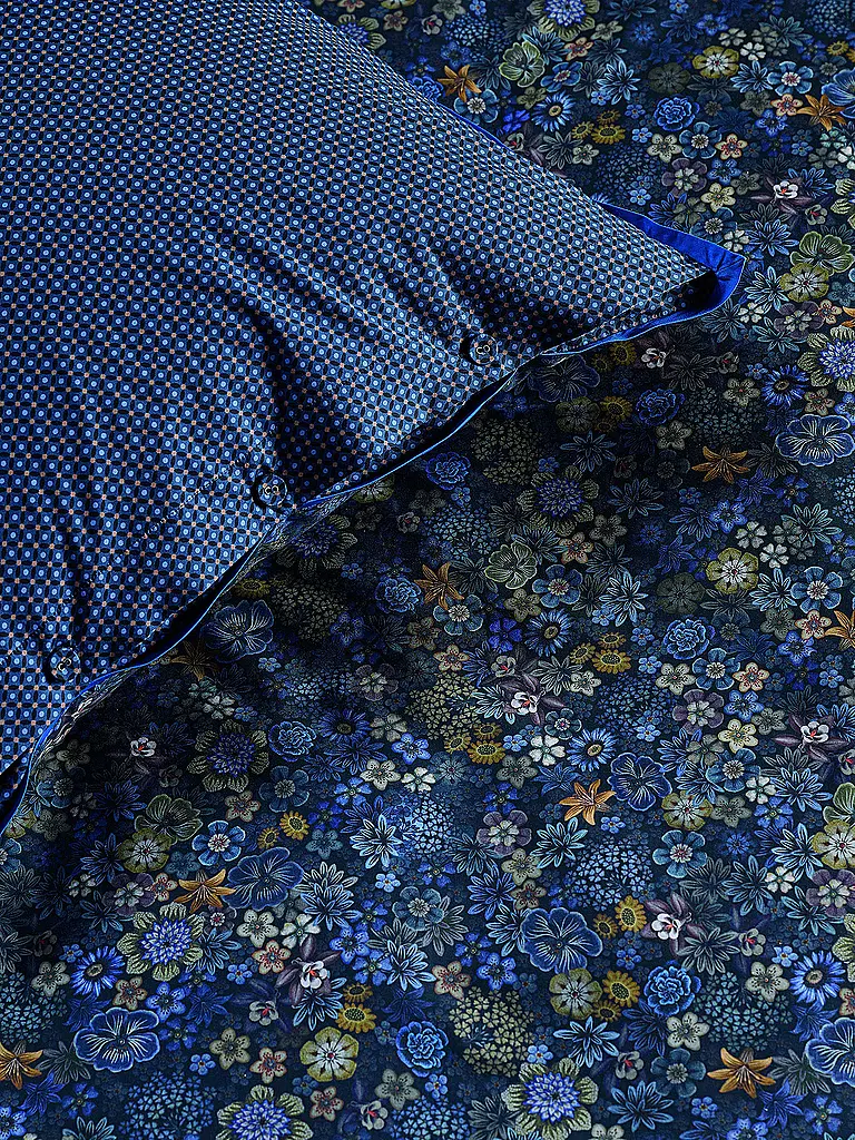 PIP STUDIO | Perkal Bettwäsche TUTTI I FIORI 70x90cm/140x200cm Dark Blue | dunkelblau