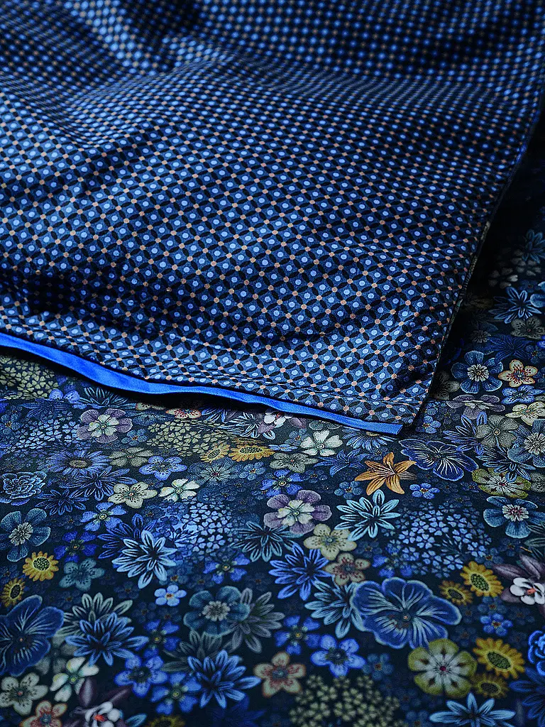 PIP STUDIO | Perkal Bettwäsche TUTTI I FIORI 70x90cm/140x200cm Dark Blue | dunkelblau