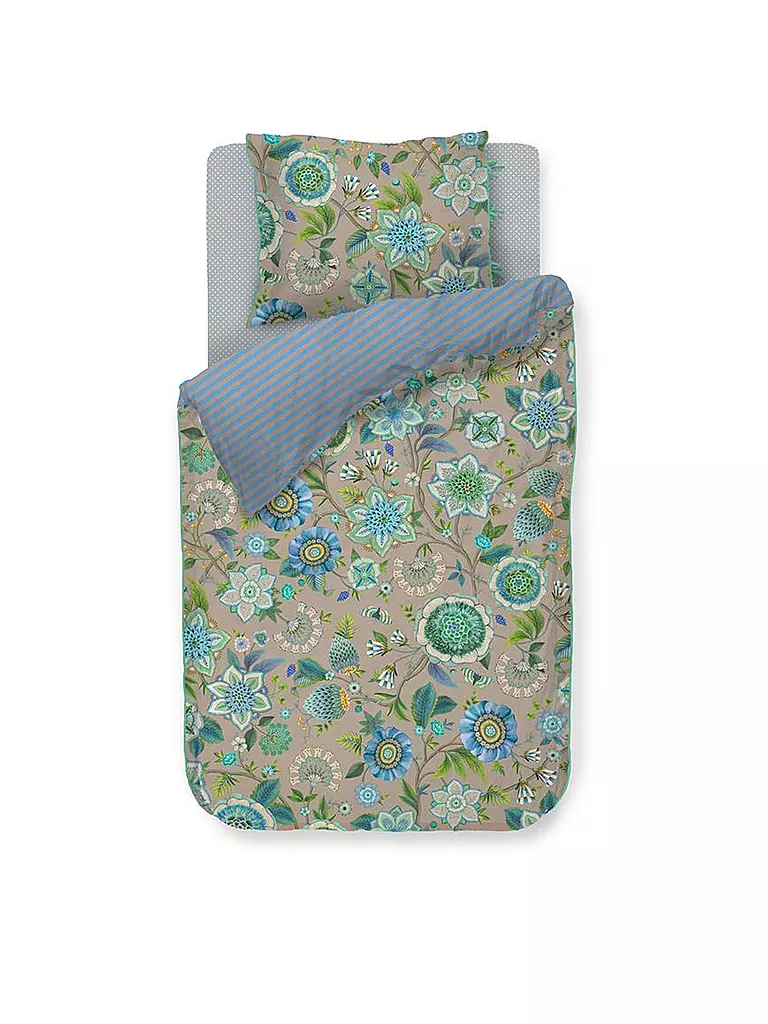 PIP STUDIO | Perkal Bettwäsche VIVA LA VIDA 70x90cm / 140x200cm Blue | blau