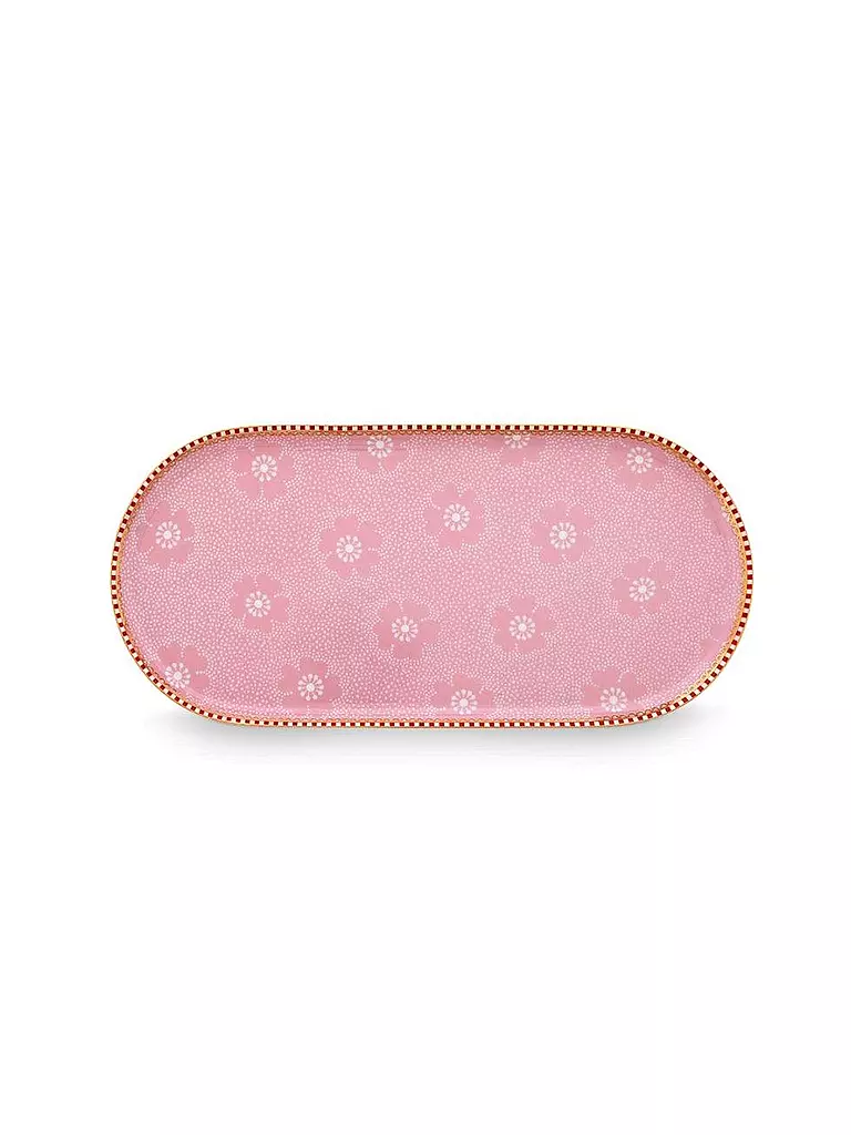 PIP STUDIO | Platte oval klein "Floral Dotted" 25x12cm | rosa