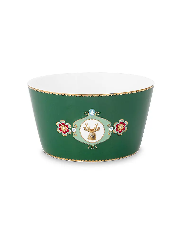 PIP STUDIO | Schale 15cm LOVE BIRDS MEDALLION Dark Green | dunkelgrün