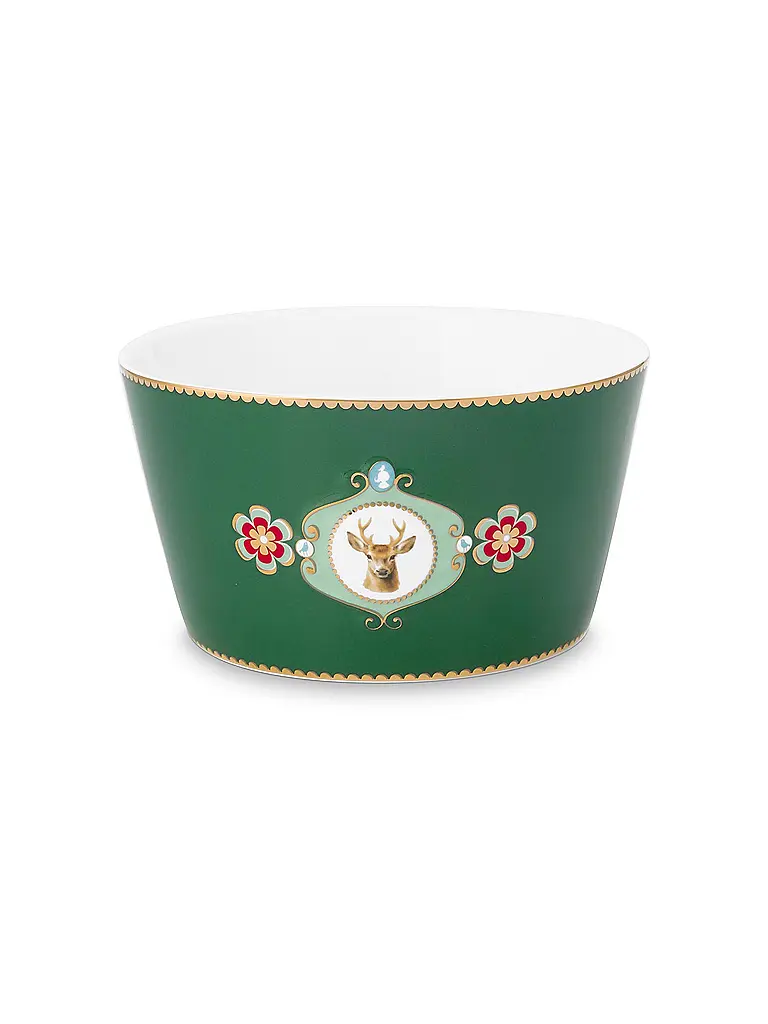 PIP STUDIO | Schale 15cm LOVE BIRDS MEDALLION Dark Green | 