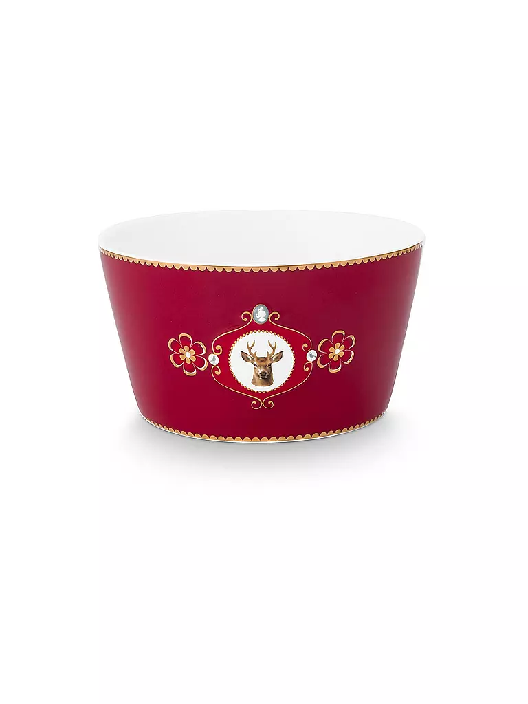 PIP STUDIO | Schale 15cm LOVE BIRDS MEDALLION Dark Red | dunkelrot