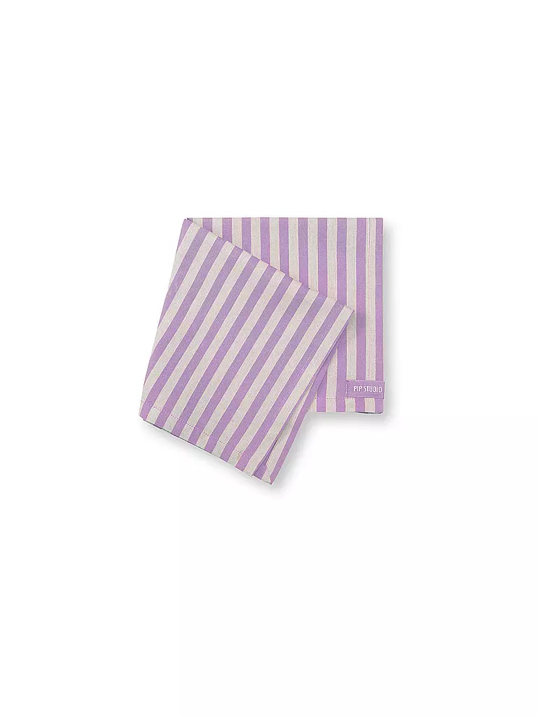 PIP STUDIO | Serviette 4er Set LILY & LOTUS 40x40cm Stripes Lilac | lila