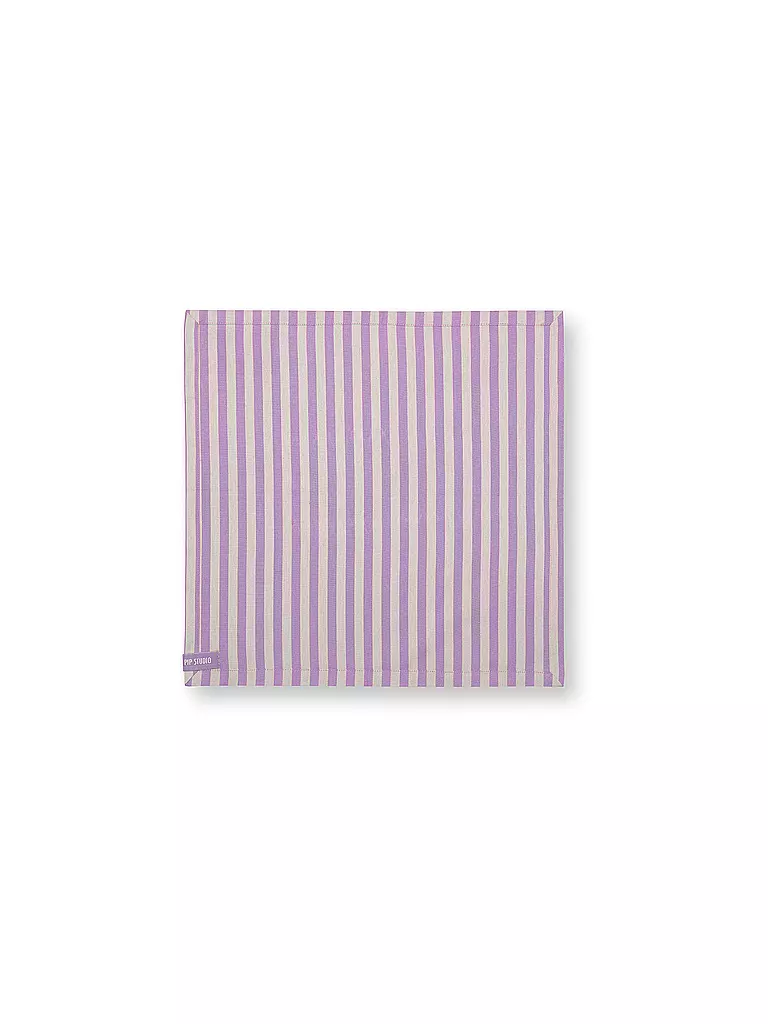 PIP STUDIO | Serviette 4er Set LILY & LOTUS 40x40cm Stripes Lilac | lila