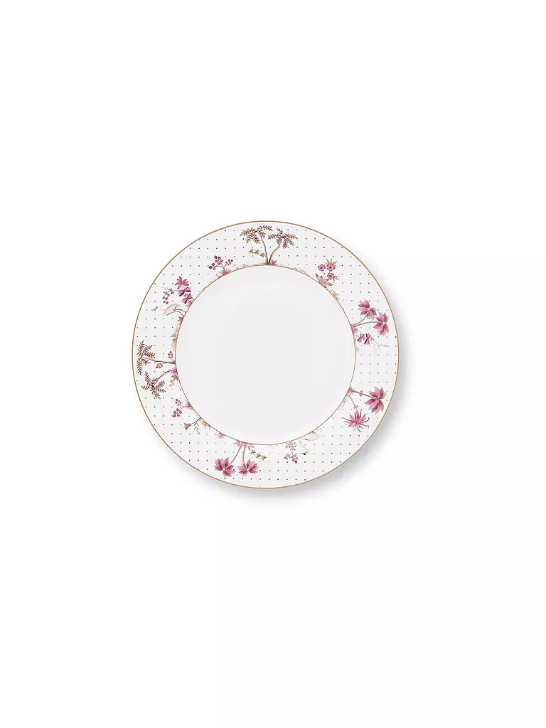 PIP STUDIO | Speiseteller 26,5cm JOLIE DOTS Gold/Pink | weiss