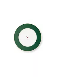 PIP STUDIO | Speiseteller 26,5cm LOVE BIRDS Dark Red | dunkelgrün