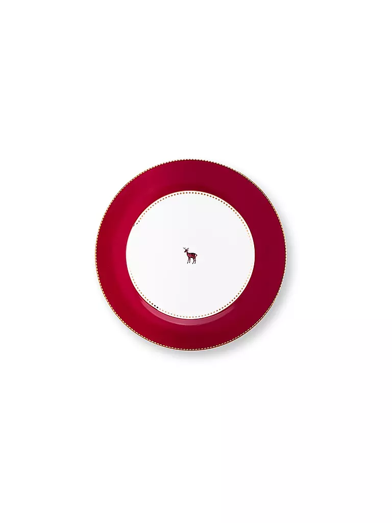 PIP STUDIO | Speiseteller 26,5cm LOVE BIRDS Dark Red | dunkelrot