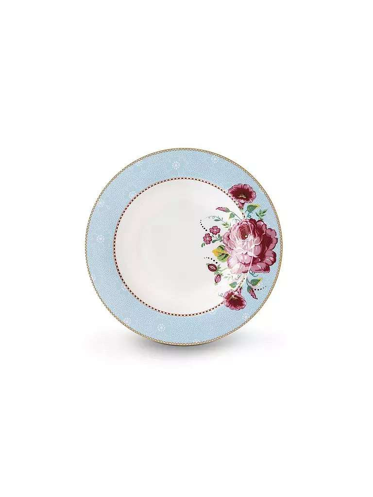 PIP STUDIO | Suppenteller "Floral Rose" 21,5cm | blau