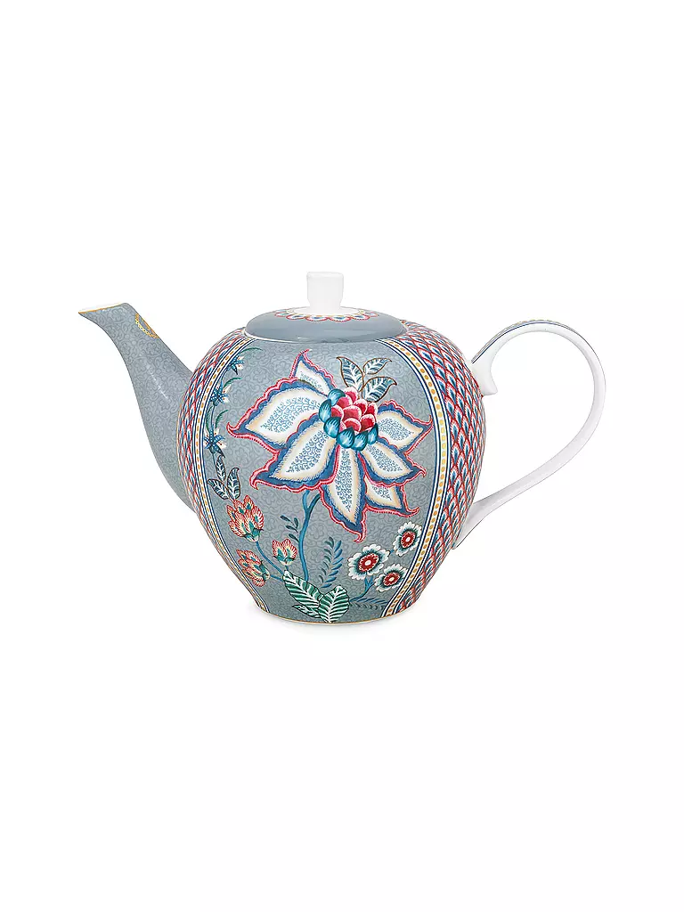 PIP STUDIO | Teekanne 1,6l Large FLOWER FESTIVAL Light Blue | hellblau