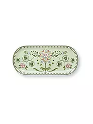 PIP STUDIO | Tortenplatte  LILY & LOTUS 33x15,5cm Off White | hellgrün