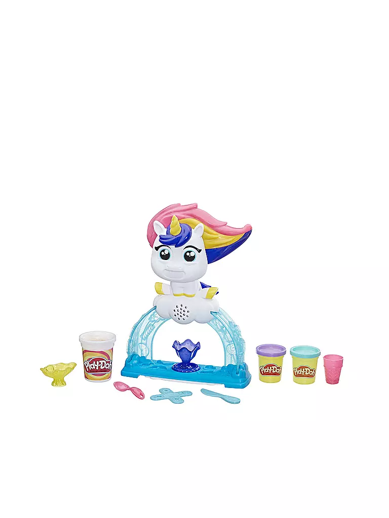 PLAY-DOH | Knete - Buntes Einhorn Softeis-Set mit 3 Dosen Play-Doh und Strudelknete | bunt