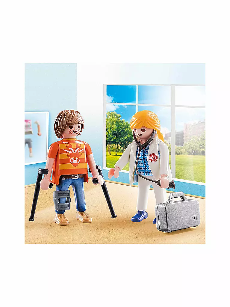 PLAYMOBIL | Ärztin und Patient 70079 | blau