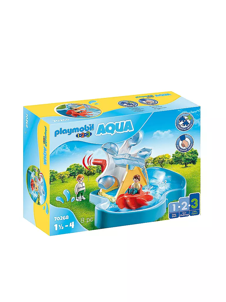 PLAYMOBIL | 1,2,3 - Aqua - Wasserrad mit Karussell 70268 | keine Farbe
