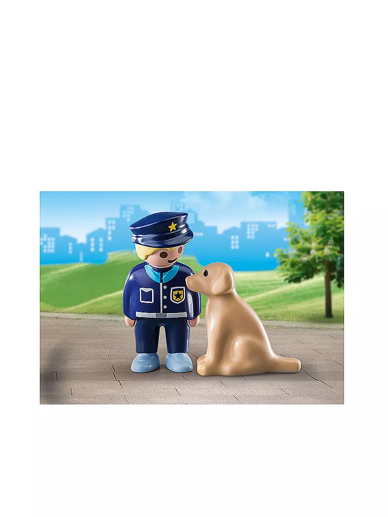 PLAYMOBIL | 1,2,3 - Polizist mit Hund 70408 | keine Farbe
