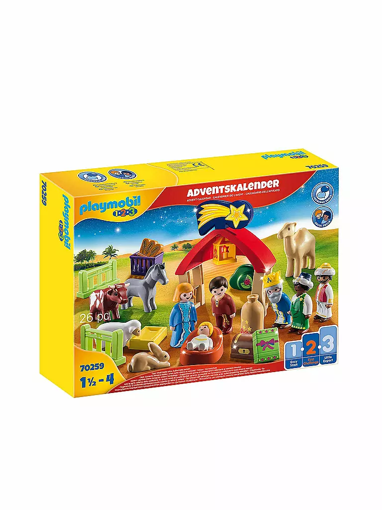 PLAYMOBIL | 1,2,3 Adventskalender - Weihnachtskrippe 70259 | keine Farbe