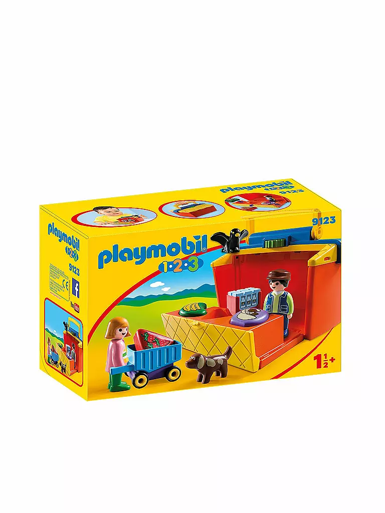 PLAYMOBIL | 1,2,3 Mein Marktstand zum Mitnehmen 9123 | keine Farbe
