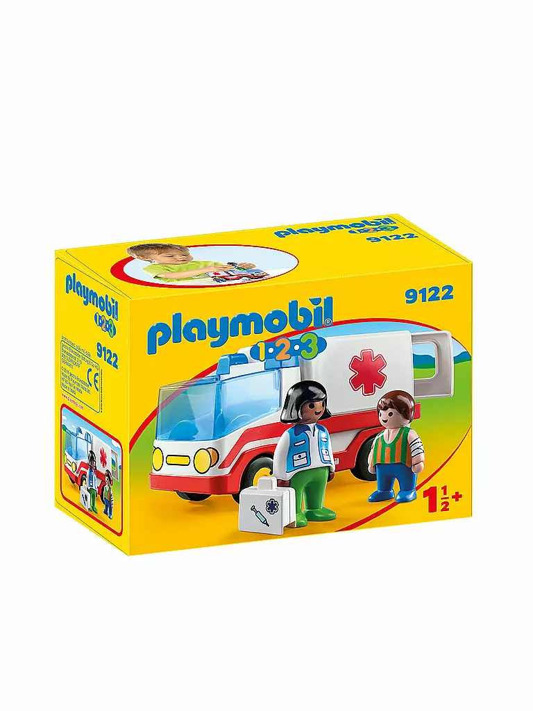 PLAYMOBIL | 1,2,3 Rettungswagen 9122 | transparent