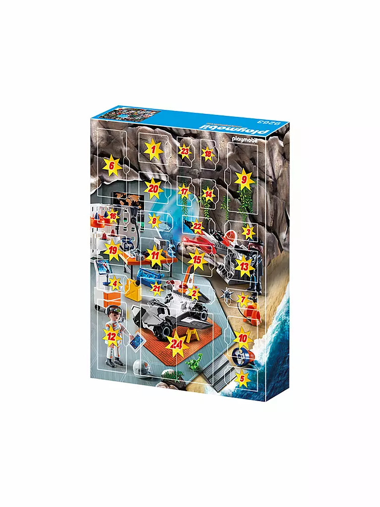PLAYMOBIL | Adventskalender Spy Team Werkstatt  9263 | transparent