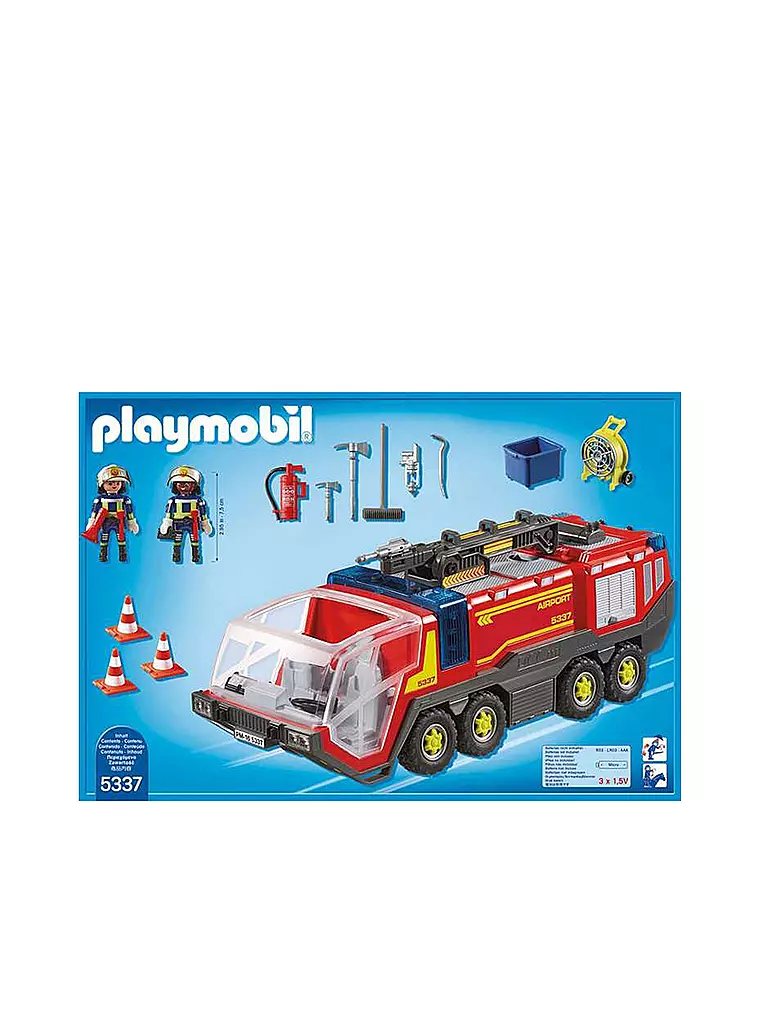 PLAYMOBIL | City Action - Flughafenlöschfahrzeug mit Licht und Sound 5337 | transparent