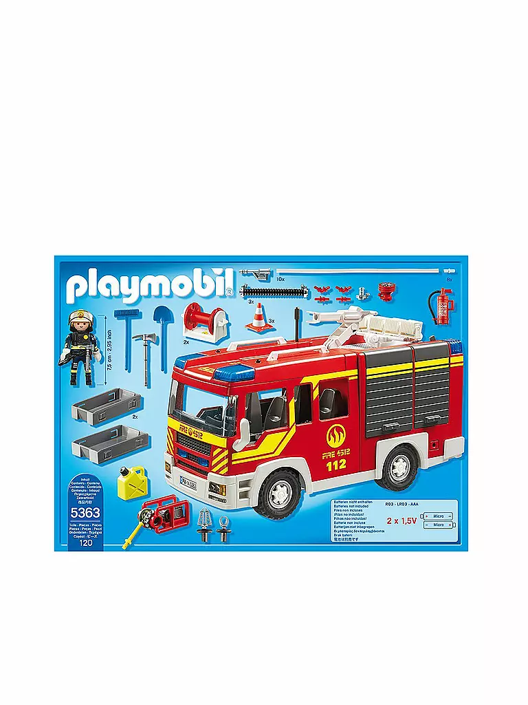 PLAYMOBIL | City Action - Löschgruppenfahrzeug mit Licht und Sound 5363 | 