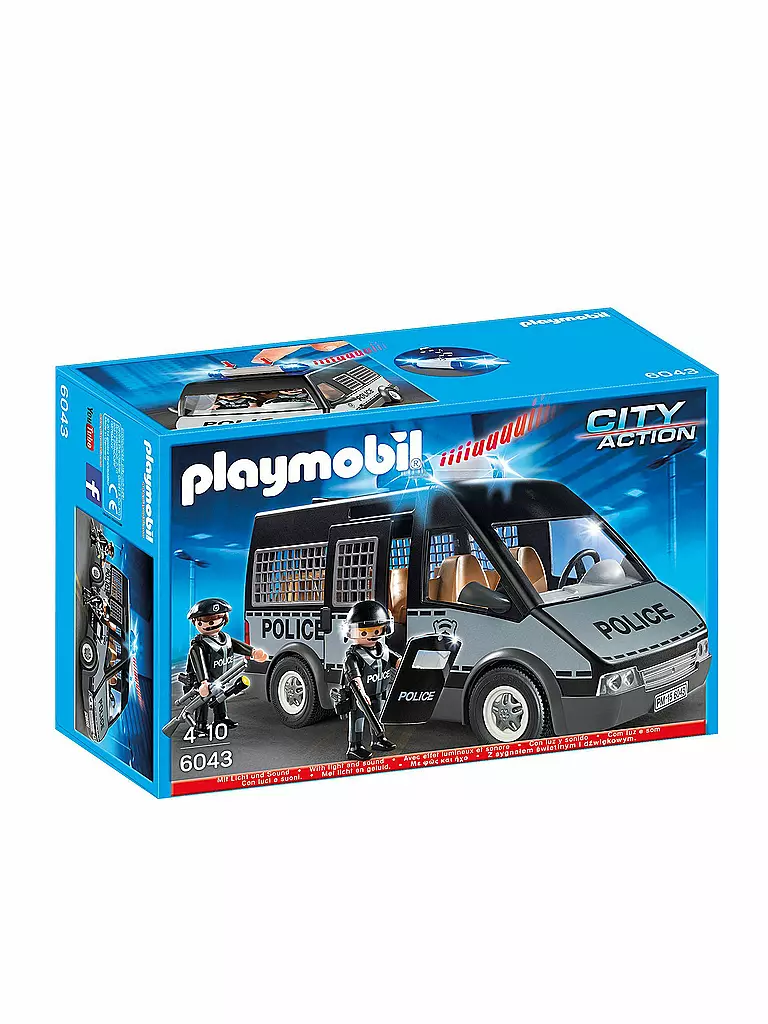 PLAYMOBIL | City Action - Polizeimannschaft mit Licht 6043 | transparent