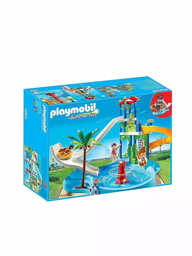 PLAYMOBIL | City Life - Aquapark mit Rutschentower 6669 | transparent