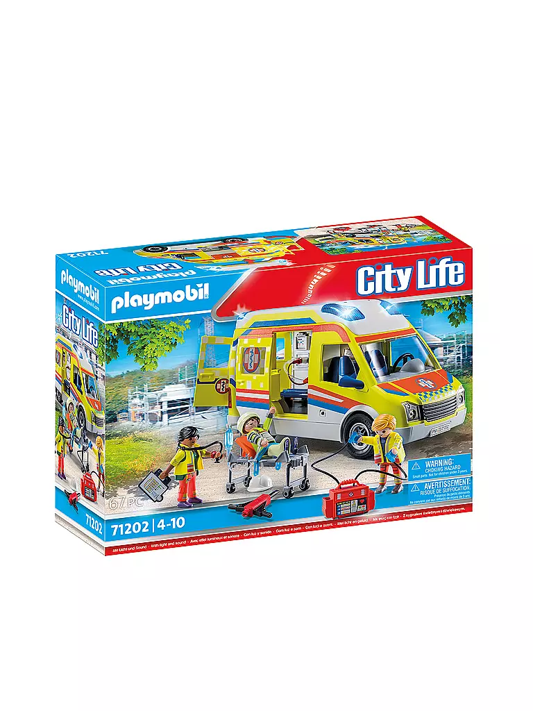 PLAYMOBIL | City Life - Rettungswagen mit Licht und Sound 71202 | keine Farbe