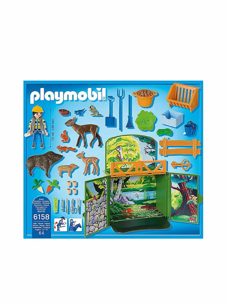 PLAYMOBIL | Country - Aufklapp-Spiel-Box "Waldtierfütterung"  6158 | 