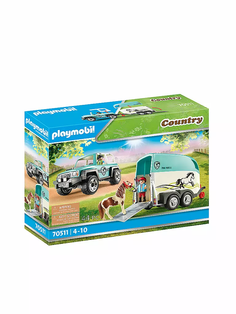 PLAYMOBIL | Country - PKW mit Ponyanhänger 70511 | keine Farbe