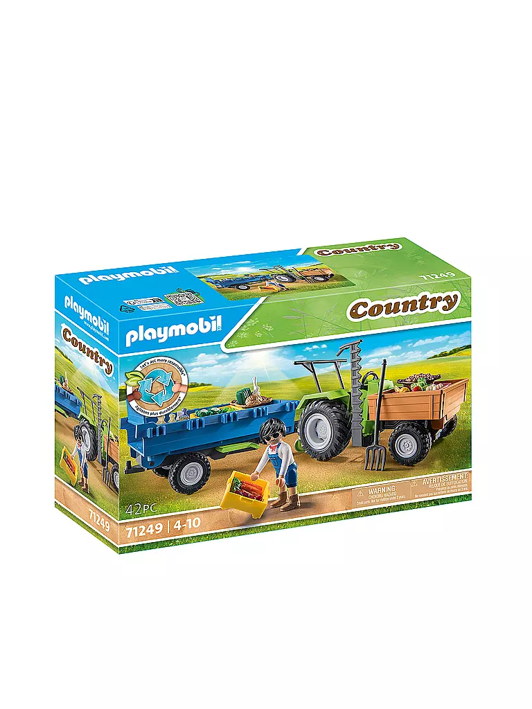 PLAYMOBIL | Country - Traktor mit Hänger 71249 | keine Farbe