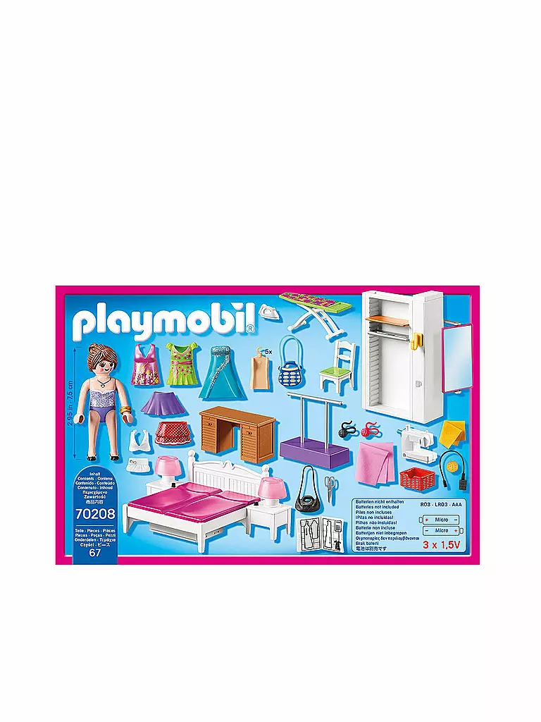 PLAYMOBIL | Dollhouse - Schlafzimmer mit Nähecke 70208 | keine Farbe