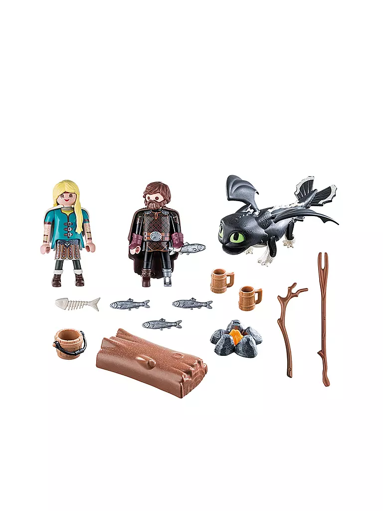 PLAYMOBIL | Dragons - Hicks und Astrid Spielset 70040 | blau